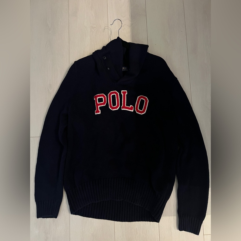 Vintage Polo by Ralph Lauren Dark Blue Knit Sweater
